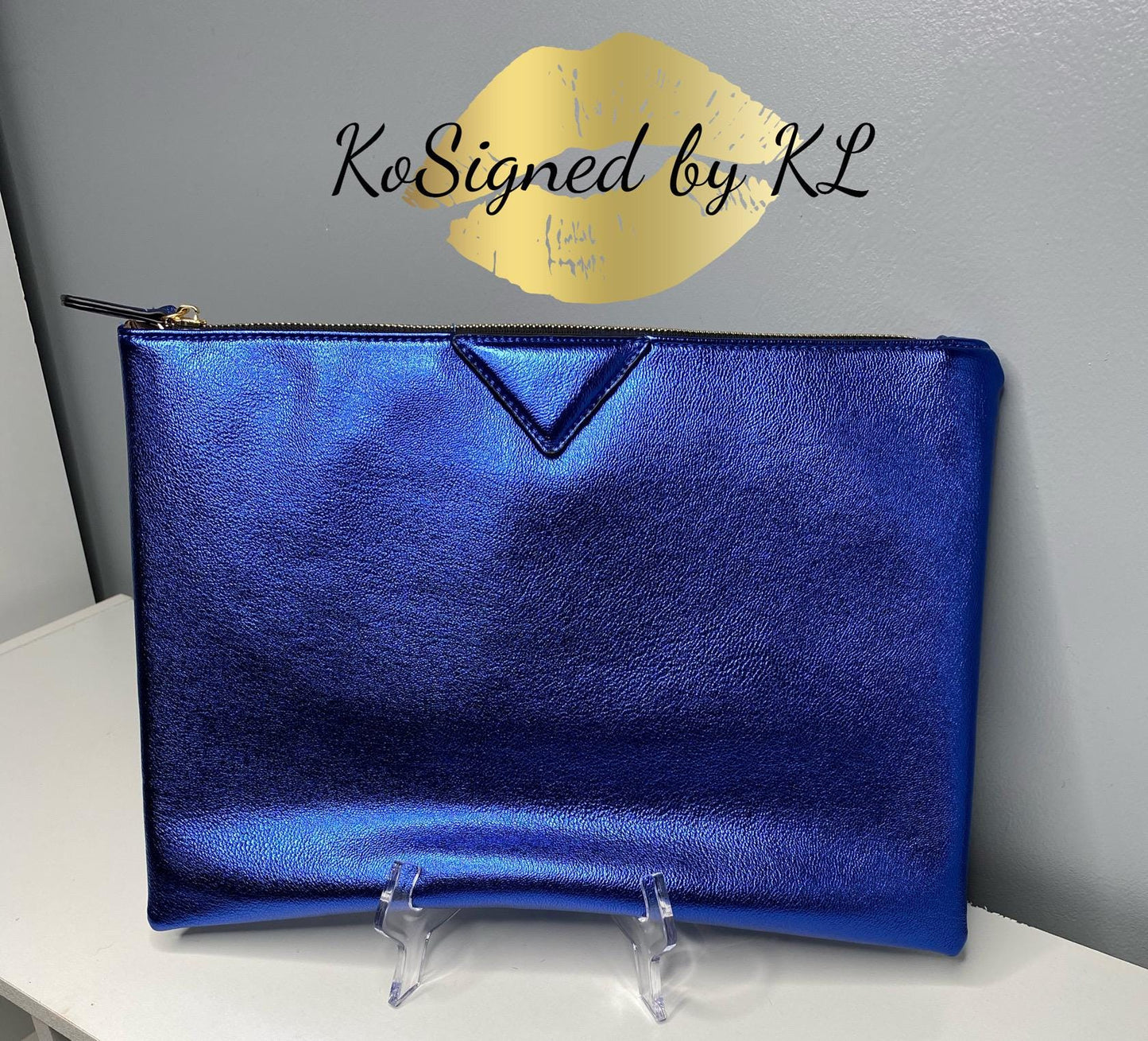Metallic Leather-Like Handbag