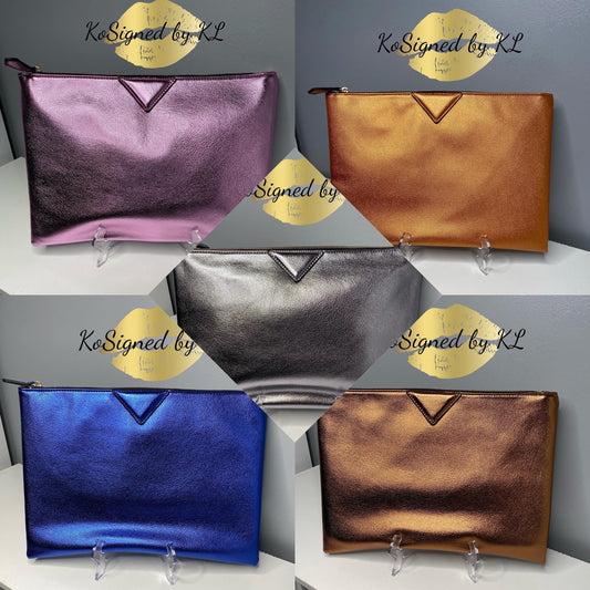 Metallic Leather-Like Handbag