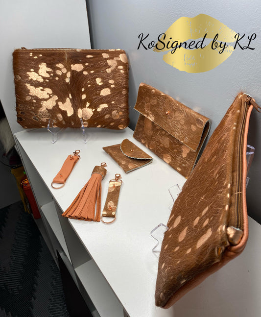 Acid Wash Leather Hair on Hide (Rose’ Gold)